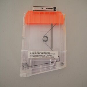 Nerf N-Strike Elite 6-Dart Clip Unisex OS Clear White Orange Accessory